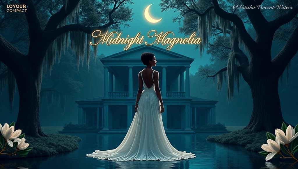 Magnolia bloom by lantern — first conversation, gentle introduction